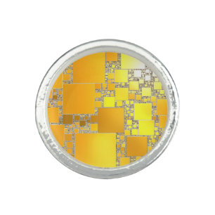 Yellow and Orange Squared Ring