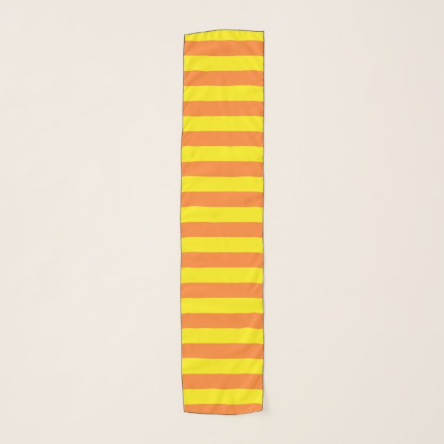 Yellow and Orange Stripes Scarf (Front)