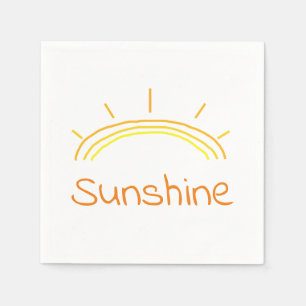 Yellow and Orange Sunshine Napkins