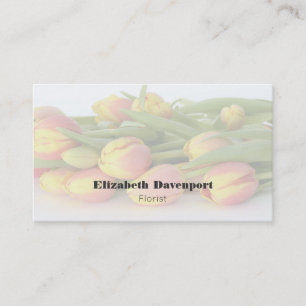 Yellow and Orange Tulips Professional Florist Business Card