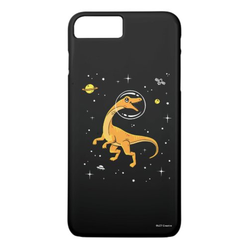 Yellow And Orange Velociraptor Dinos In Space iPhone 8 Plus7 Plus Case