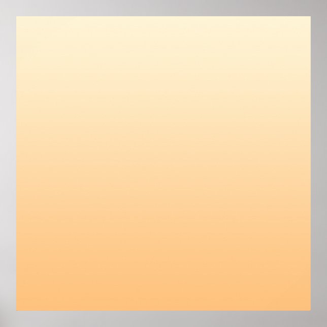 Yellow and Peach Color Gradient Poster (Front)