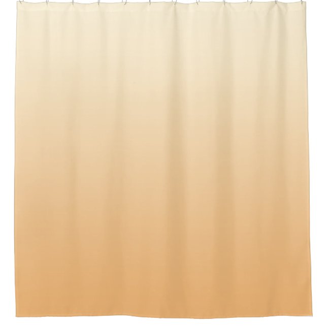 Yellow and Peach Color Gradient Shower Curtain (Front)
