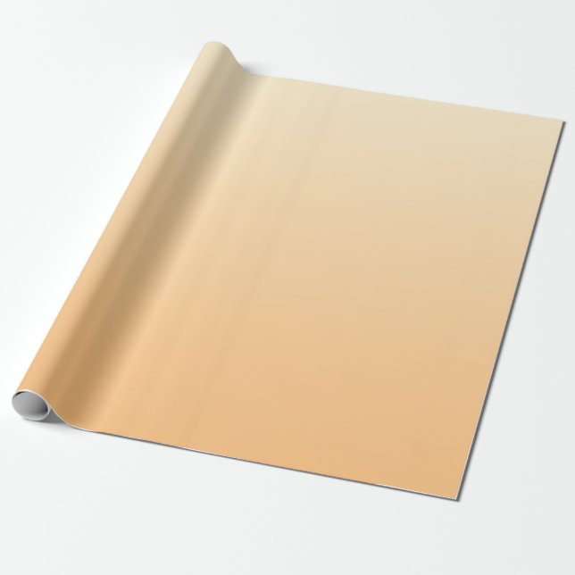 Yellow and Peach Color Gradient Wrapping Paper (Unrolled)
