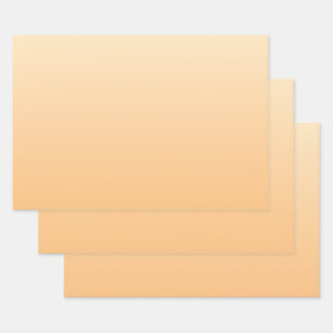 Yellow and Peach Color Gradient Wrapping Paper Sheets
