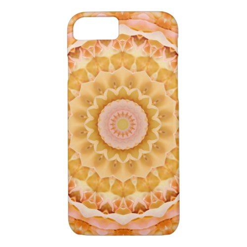 Yellow and Peach Rose Mandala iPhone 87 Case