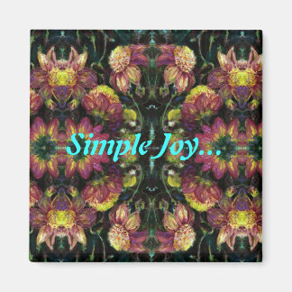 Yellow and Pink Dahlias Magnet