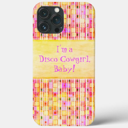 Yellow and Pink Disco Cowgirl Fringe iPhone 13 Pro Max Case