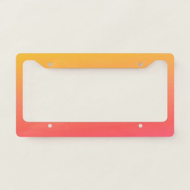 Yellow and Pink Gradient License Plate Frame (Front)