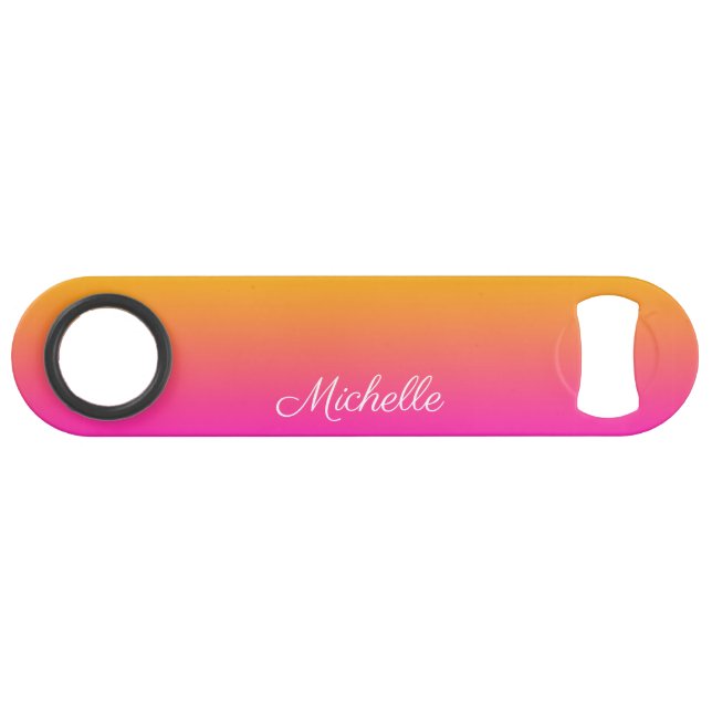 Yellow and pink gradient ombre bar key (Front (Horizontal))