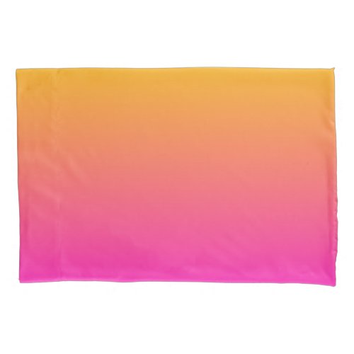 Yellow and pink gradient ombre pillow case