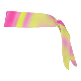 Yellow and Pink Marble  Tie Headband