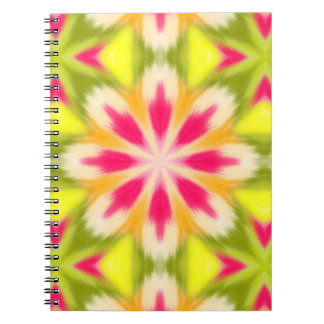 Yellow and pink notebook