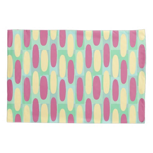 Yellow and Pink Ovals Pillow Case