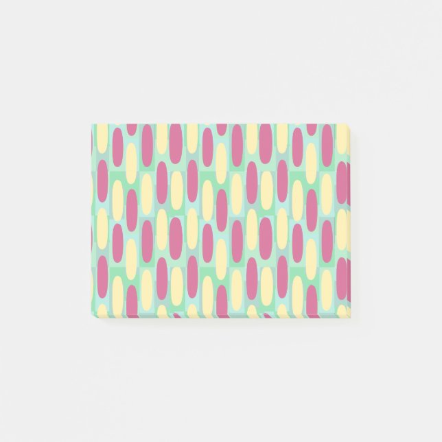 Yellow and Pink Ovals Post-it Notes (Front)