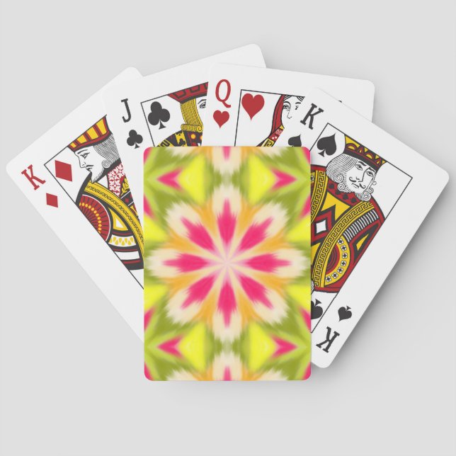 Yellow and pink poker cards (Back)