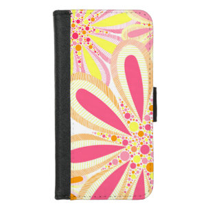 Yellow and Pink Spring Flowers iPhone 8/7 Wallet Case