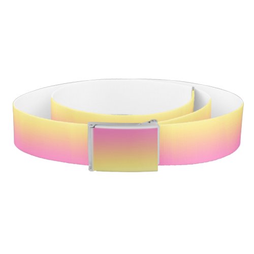 Yellow and Pink Sunset Ombre Belt