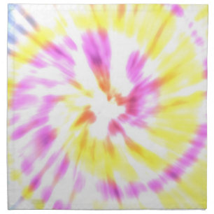 Yellow and Pink Tie Dye Napkin