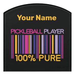 💛Yellow and 💜purple 100% pickleballer Door Sign