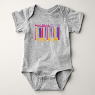 💛Yellow and 💜purple 100% pickleballer T-Shirt Baby Bodysuit