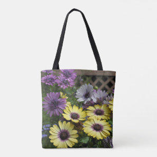 Yellow and Purple African Daisies Tote Bag
