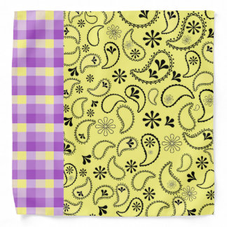 Yellow and Purple Bandana