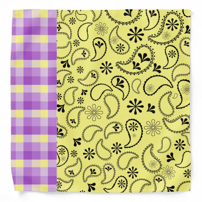 Yellow and Purple Bandana (Front)