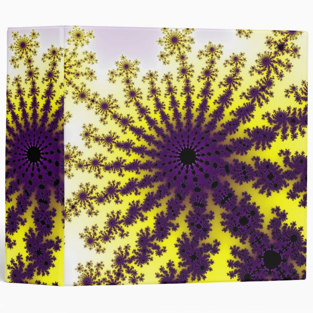 Yellow and Purple Burst 3 Ring Binder (Front/Spine)