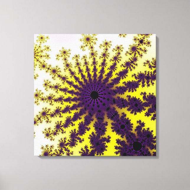 Yellow and Purple Burst Canvas Print (Front)