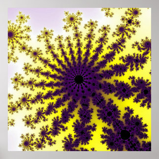 Yellow and Purple Burst Poster