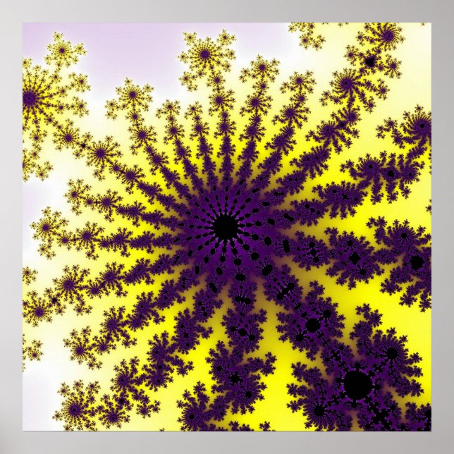 Yellow and Purple Burst Poster (Front)