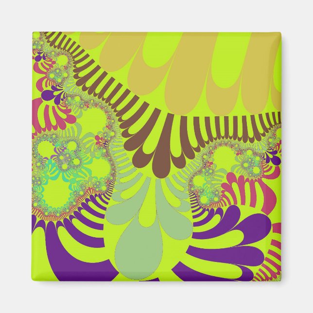 Yellow and Purple Mod Magnet (Front)