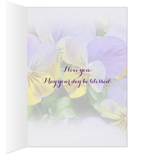 Yellow and Purple Pansies (Inside (Right))