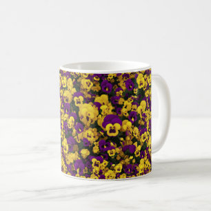 Yellow and Purple Pansies Coffee Mug