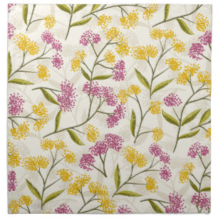 Yellow and purple roses cloth napkin