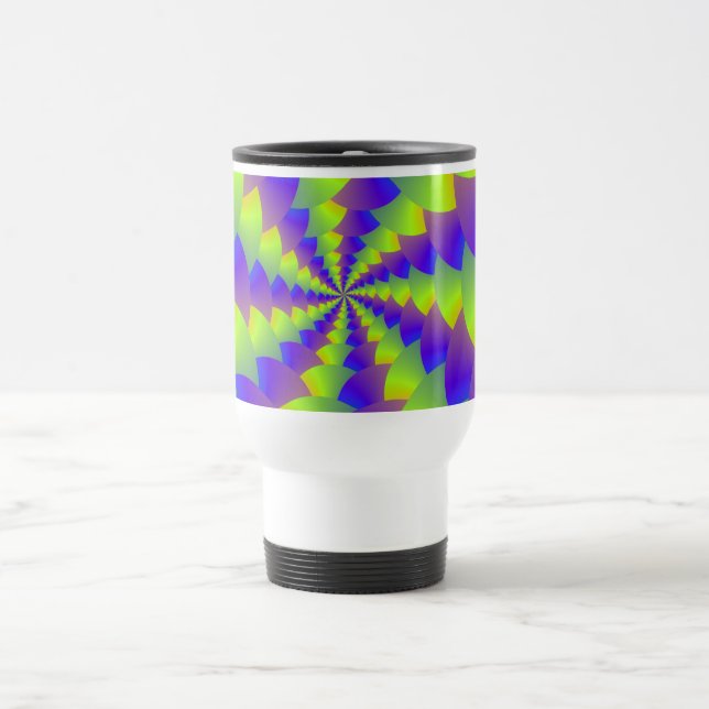 Yellow and Purple Spiral Mug (Center)