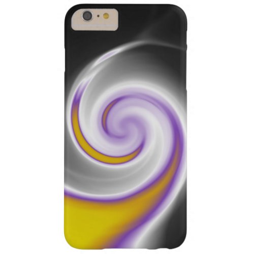 Yellow and purple swirl abstract barely there iPhone 6 plus case