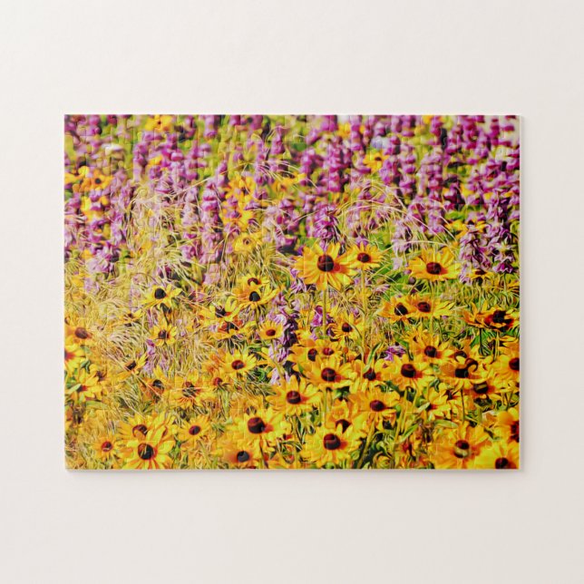 Yellow and Purple Wildflowers Puzzle (Horizontal)