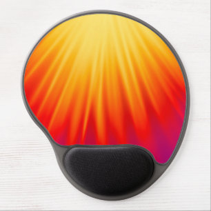 Yellow and Red Abstract Gel Mouse Pad