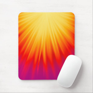 Yellow and Red Abstract Mouse Pad