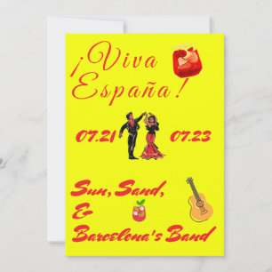Yellow and Red Bachelorette party Invitation