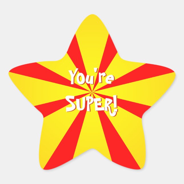 Yellow and Red Burst Stickers (Front)