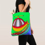 Yellow And Red Helicopter Tote Bag