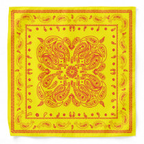 Yellow and Red Paisley Print Custom Color Bandana Yellow and Red Paisley Print Custom Color Bandana