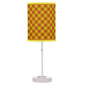 Yellow and Red Plaid Table Lamp (Front)