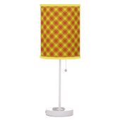 Yellow and Red Plaid Table Lamp (Left)