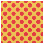 Yellow and Red Polka Dot Fabric