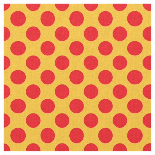 Betsy Trotwood udskiftelig Papua Ny Guinea Yellow and Red Polka Dot Fabric | Zazzle
