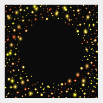 Yellow and Red Sparkle Stars Frame or Arch